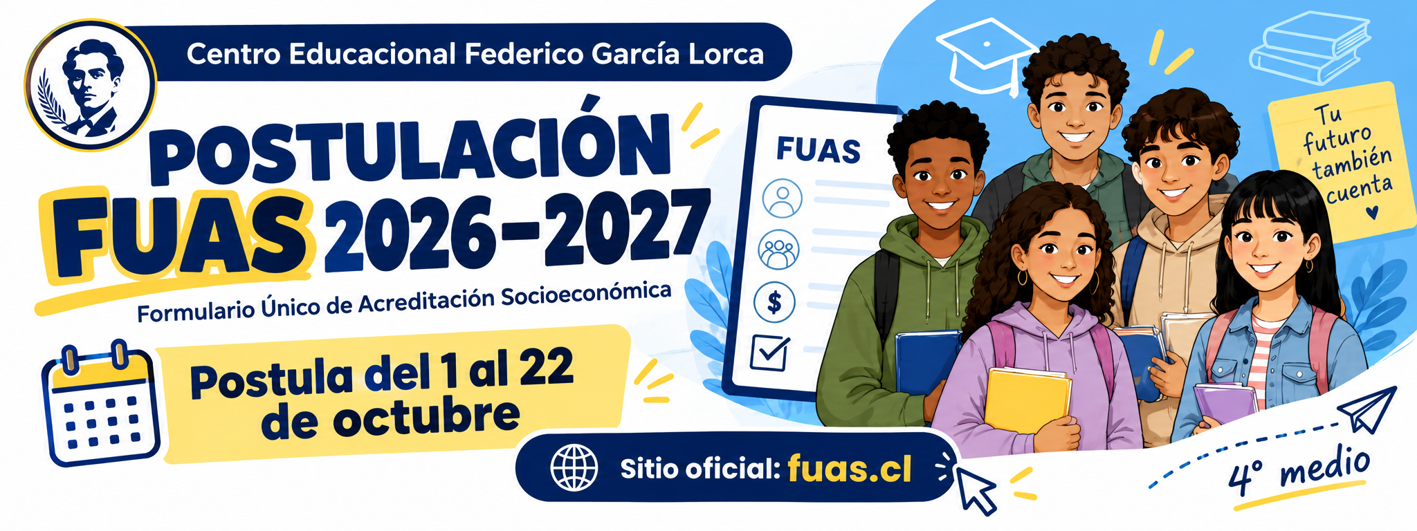 Postulación FUAS 2026–2027: información para estudiantes de 4° medio